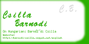 csilla barnodi business card